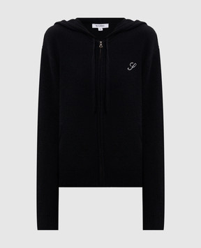 Sporty & Rich Черная спортивная куртка из кашемира и шерсти CA00282327BA01