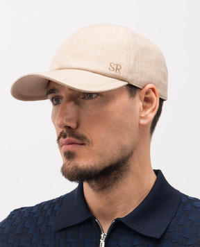 Stefano Ricci Бежевая кепка с леном и шерстью MCV61NV18FB127HA