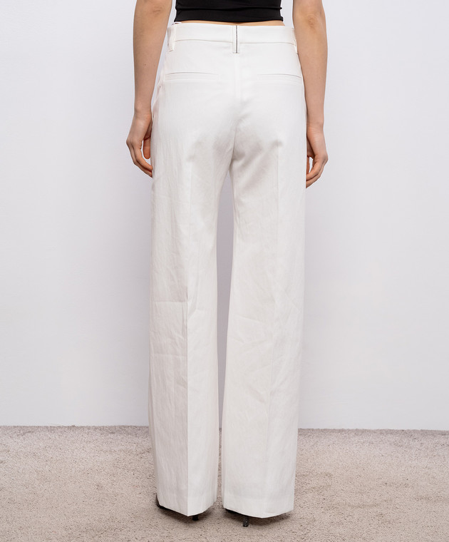 Brunello Cucinelli Білі штани з ланцюжком моніль ML120P9064 зображення 4