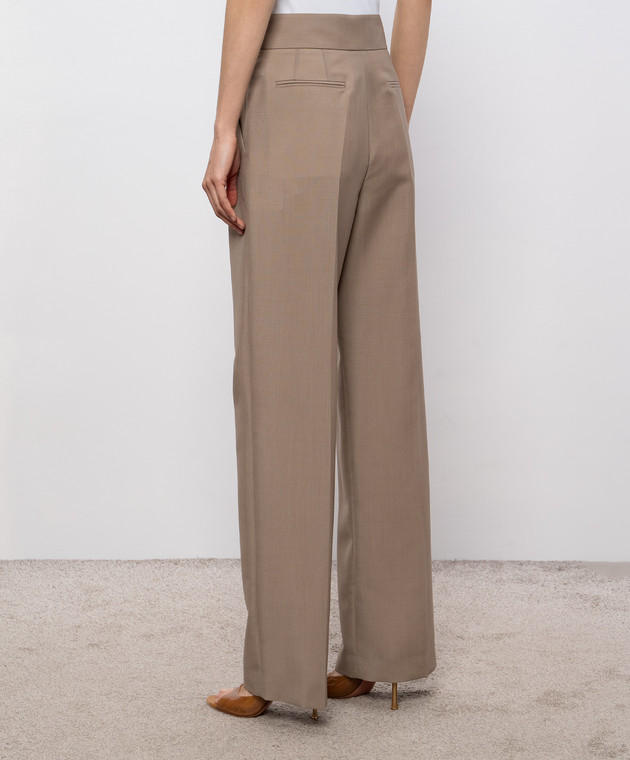 Valentino Коричневые брюки с шерстью 9B3RB766A6D изображение 4