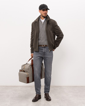 Brunello Cucinelli Куртка кольору хакі з вовни MV4676379