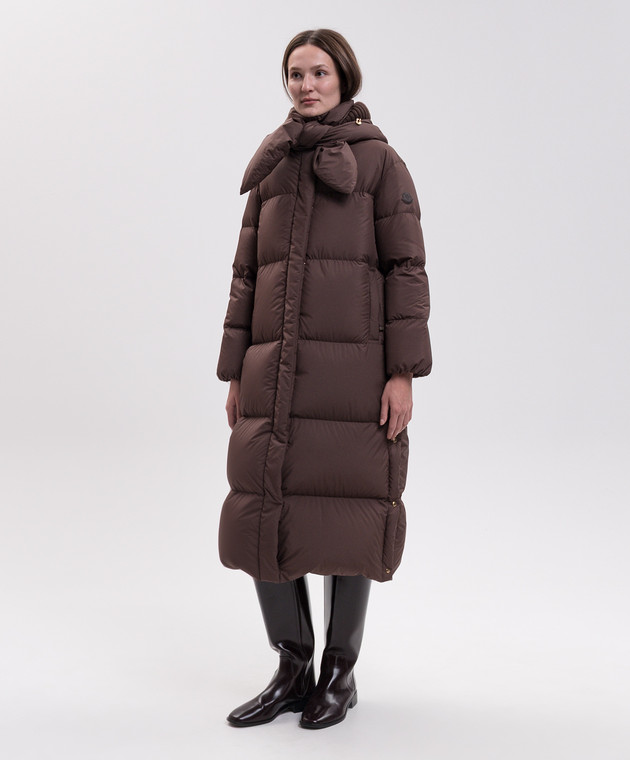 Moncler Коричневый пуховик L20931C00020597YW изображение 3