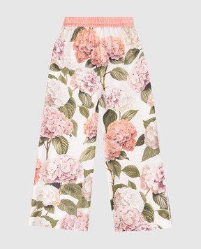 Dolce&Gabbana Дитячі штани із шовку в принт L53P36HI118812+