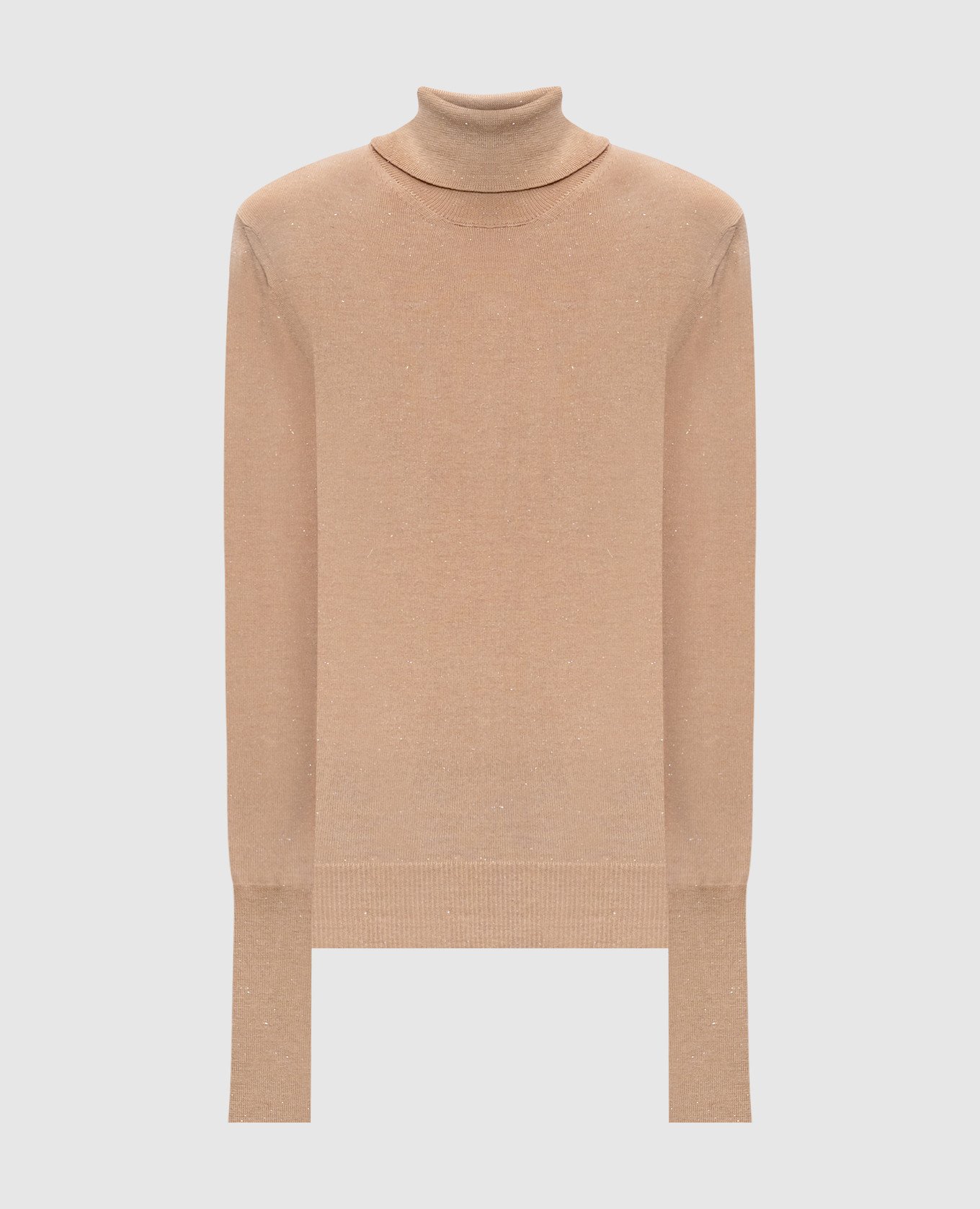 Бежевый гольф с шерстью