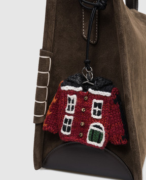 JW Anderson Бордовий брелок у вигляді в'язаного светра AC0428FA0496