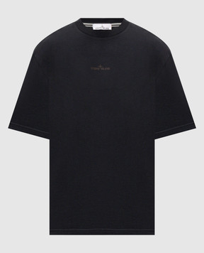 Stone Island Темно-синяя футболка с принтом эмблемы L2S152100001S0E19