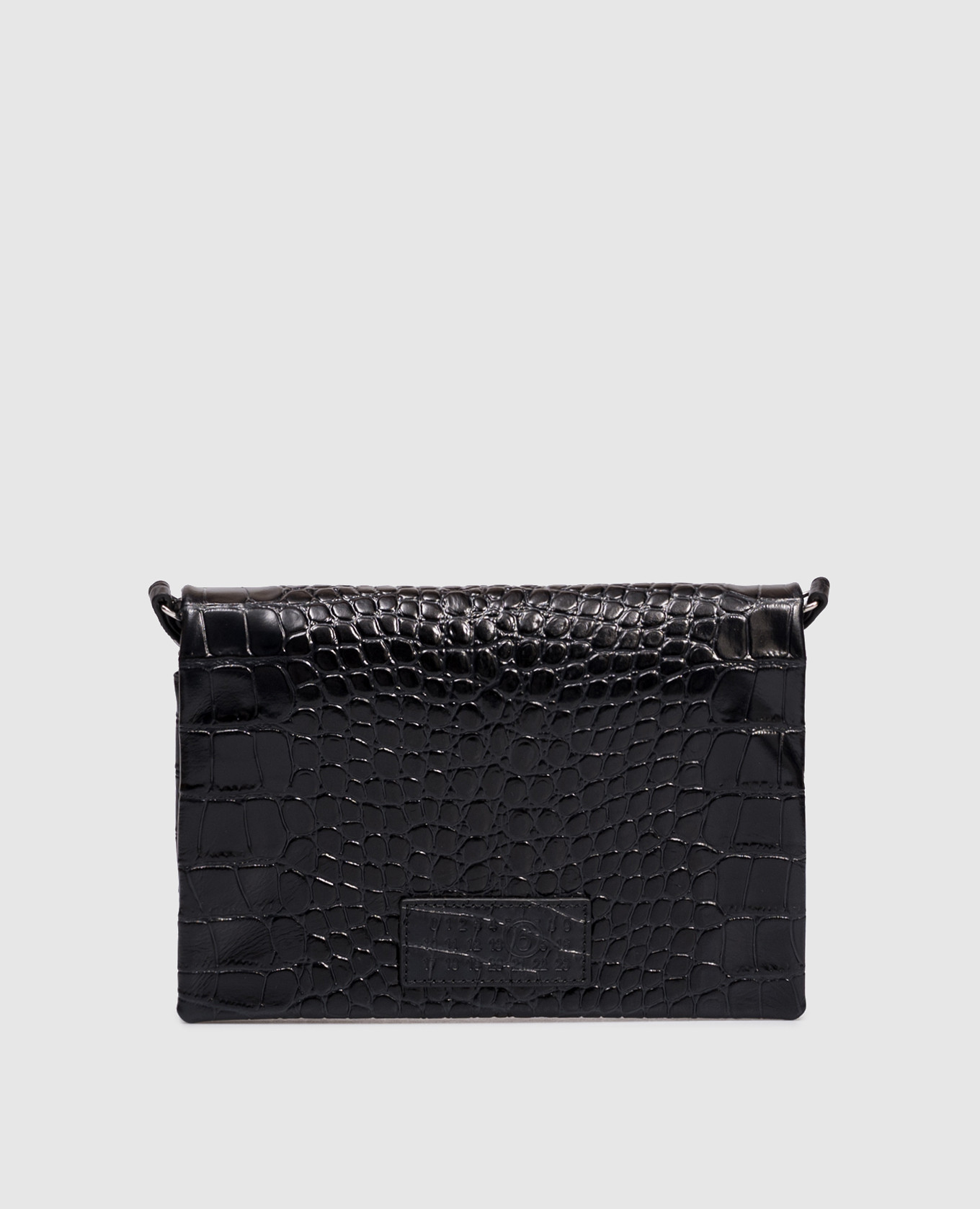 

Черная кожаная глянцевая сумка кросс-боди, Черный, Сумки через плечо