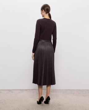 Twinset Коричневое платье с плиссированием 262TT3430
