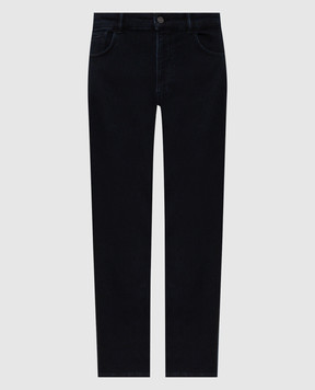 Trussardi Синие джинсы с вышивкой эмблемы P403HE04946NMJ380D39