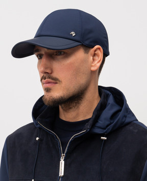 Stefano Ricci Синя комбінована кепка з емблемою MCV61NV15EPL001H