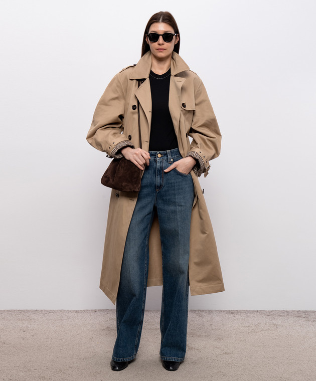 Brunello Cucinelli Черный топ в рубчике с цепочкой мониль MPTC8BJ310 изображение 2