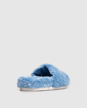 Maison Margiela MM6 Дитячі блакитні шльопанці з логотипом 823932835