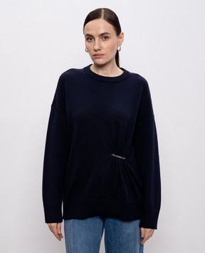 Twinset Синий свитер с логотипом 261TE3010