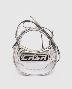 Casablanca Серебряная кожаная сумка с нашивкой логотипа ASS26BAG18102