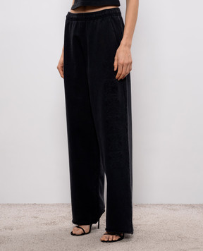 Vetements Черные спортивные брюки с брендовой вышивкой ME76SP171BX