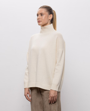 Max Mara Weekend Свитер BORGIA цвета айвори из шерсти WKDBORGIA