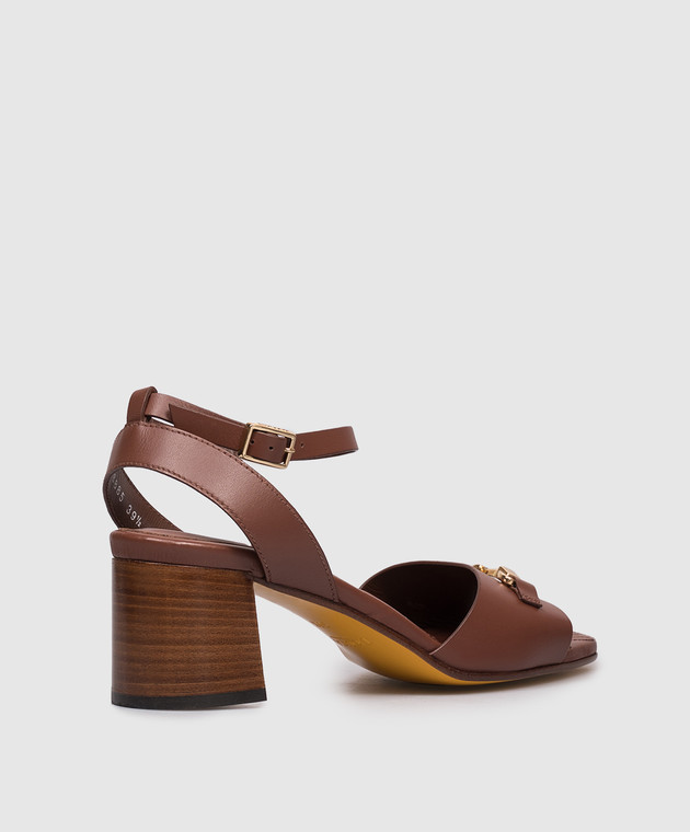 Doucal's Коричневые кожаные босоножки DD8885DAISUF073 изображение 3