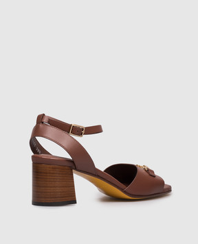 Doucal's Коричневі шкіряні босоніжки DD8885DAISUF073