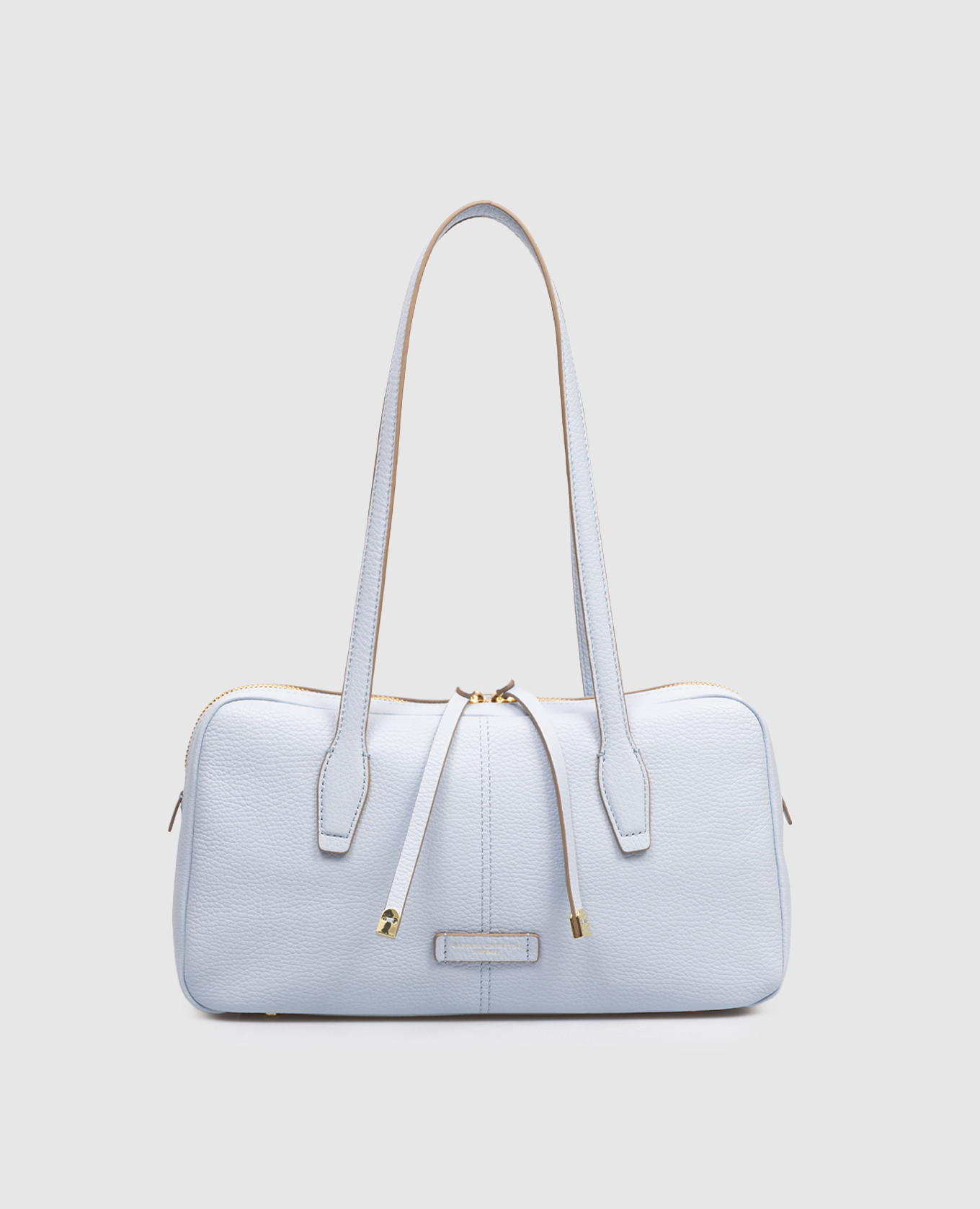 Голубая кожаная сумка Aryna