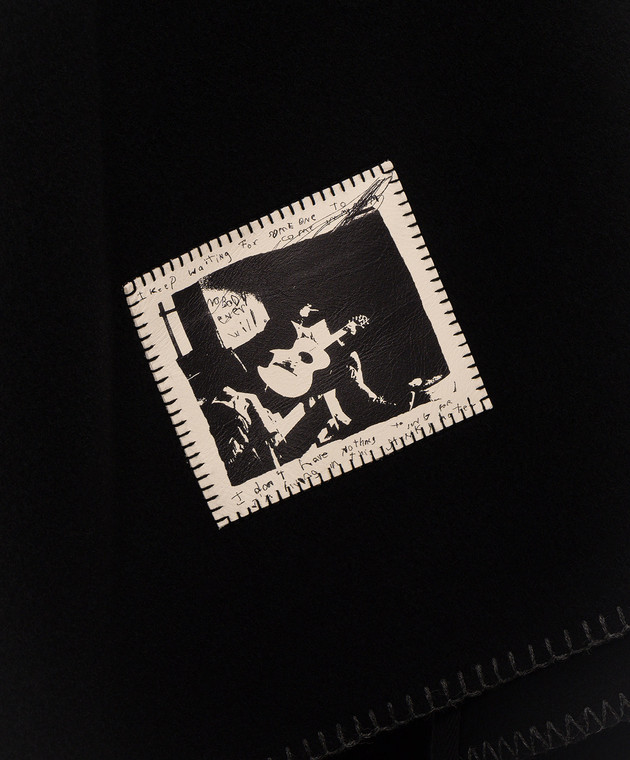 Ann Demeulemeester Черное пончо с шерстью Ovart B0014418FA510 изображение 5