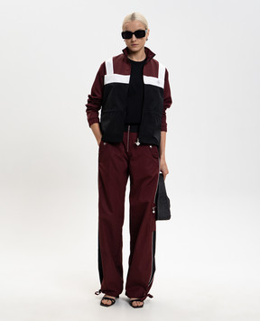 Casablanca Бордовые спортивные штаны Raver в узор WSP26TR39601