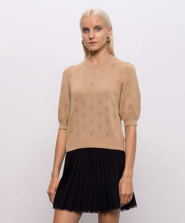 Twinset Бежевый топ с кашемиром 262TP3020 изображение 3