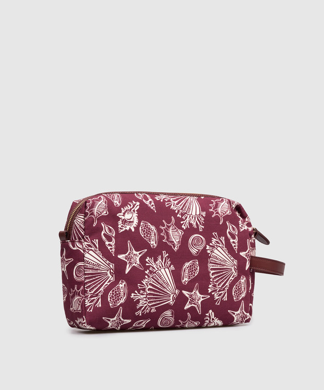 MANTERO 1902 Бордова косметичка Brenda з льоном 1083F0018G00880 зображення 3