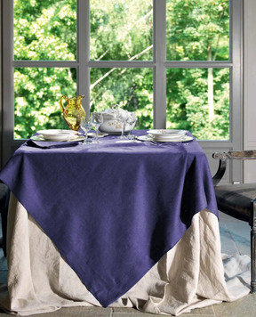 TESSITURA TOSCANA TELERIE Синій набір зі скатертини та серветок TIZIANO з льону NT120012060037