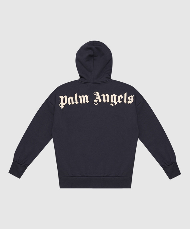 Palm Angels Дитяча синя спортивна куртка з принтом логотипа F6PAJBZH015 зображення 2