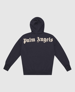 Palm Angels Детская синяя спортивная куртка с принтом логотипа F6PAJBZH015