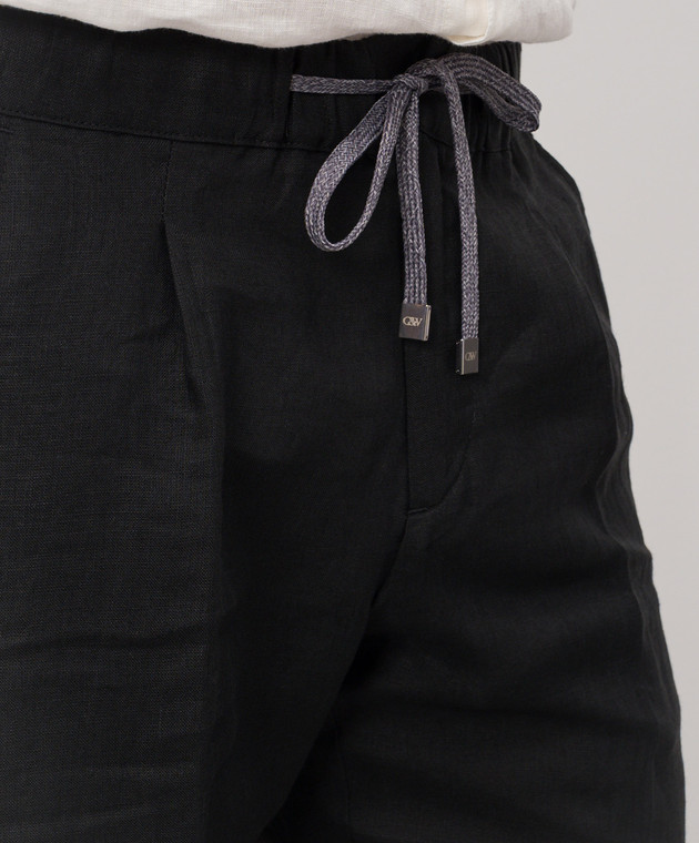 Cashmere&Whiskey Черный шорты из льна 0255500638 изображение 5