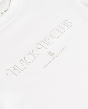 Brunello Cucinelli Дитяча біла футболка з принтом B0B13S154C