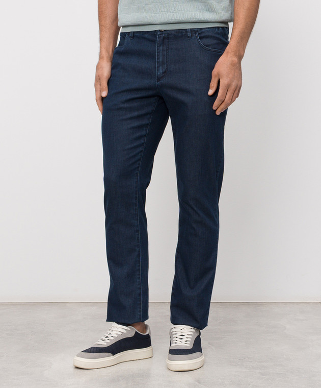 Castangia dal 1850 Сині джинси з патчем логотипа GDPCA311S26 зображення 3