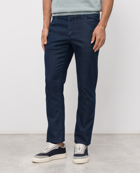 Castangia dal 1850 Сині джинси з патчем логотипа GDPCA311S26