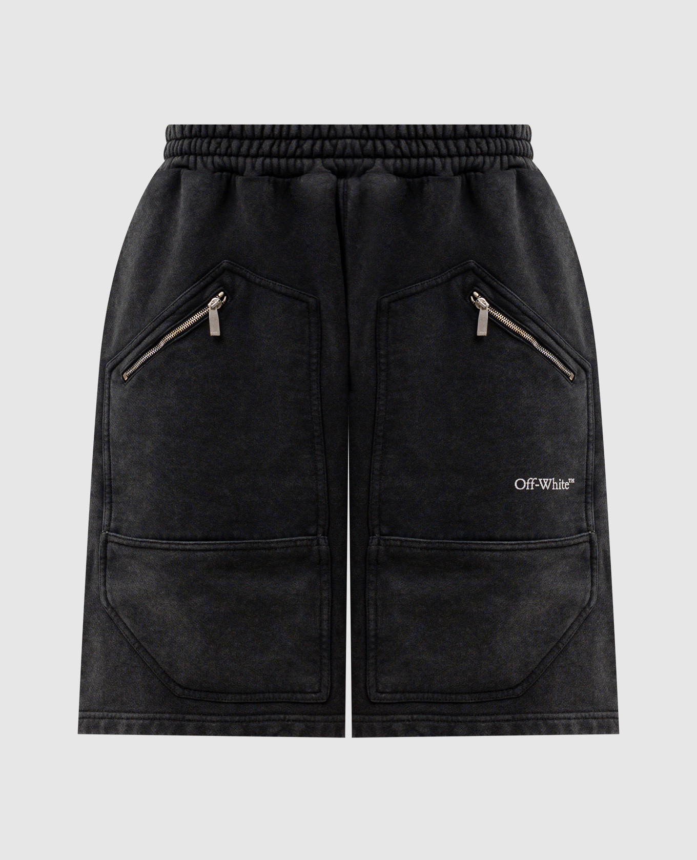 

Черные шорты с принтом логотипа, Черный, Шорты