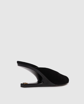 Balmain Черные замшевые мюли GN0UR243LCMK