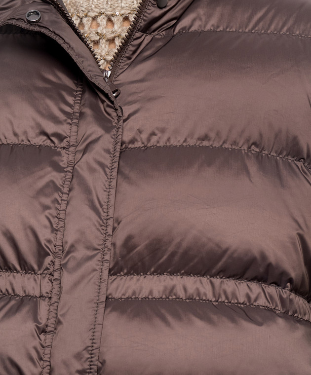 Brunello Cucinelli Коричневый пуховой жилет MD5987612 изображение 5