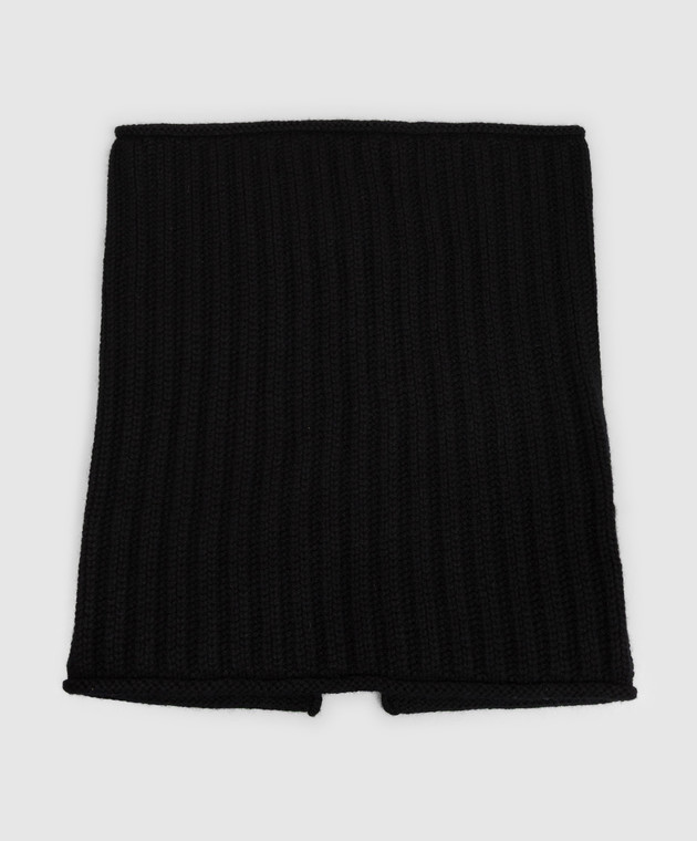 Allude Черный баф из кашемира в рубчик 26511124