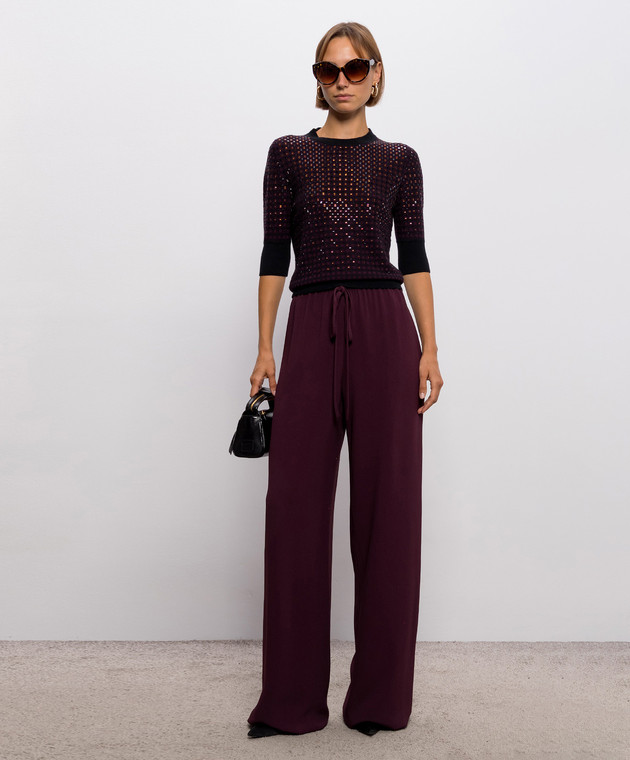 Ermanno Scervino Бордовый топ с кристаллами D495L319CTUIE изображение 2