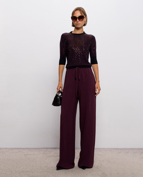 Ermanno Scervino Бордовый топ с кристаллами D495L319CTUIE