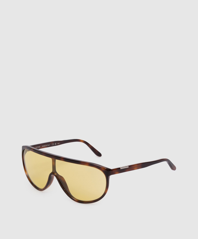 Toteme Коричневые солнцезащитные очки Shield Aviator 263WAE0011EC0001 изображение 3