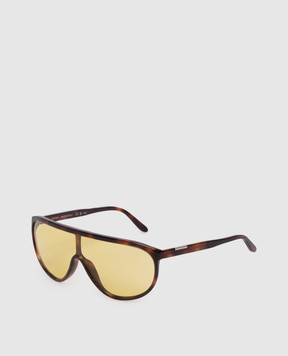 Toteme Коричневі сонцезахисні окуляри Shield Aviator 263WAE0011EC0001