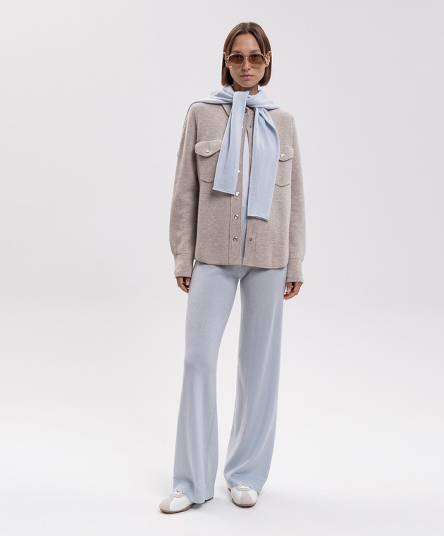 Allude Бежева сорочка з вовни та кашеміру 26517615 зображення 2