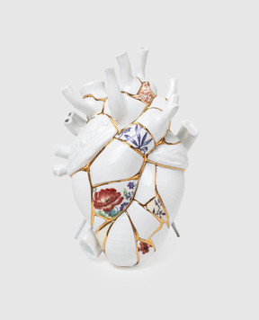 SELETTI Біла порцелянова ваза Love in Bloom Kintsugi 09929
