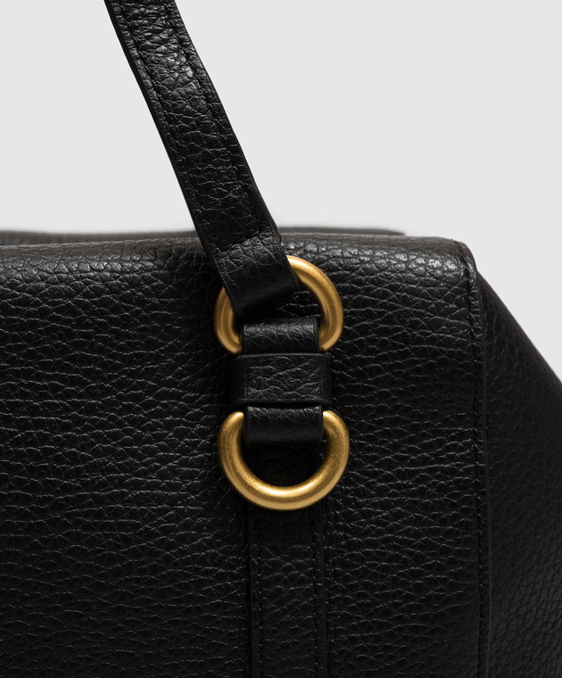 Gianni Chiarini Чорна шкіряна сумка-тоут TERRY BS12230COMMGRN зображення 5