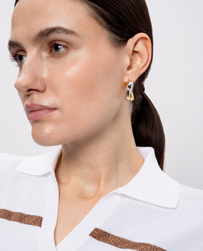 Missoma Серьги-конго Lucy Williams Chunky Entwine с позолотой и родиевым покрытием LWAGSE7NS