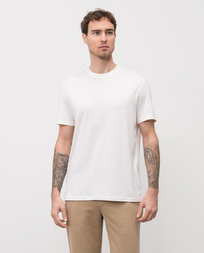 ISAIA Біла футболка з шовком MCI154JP001