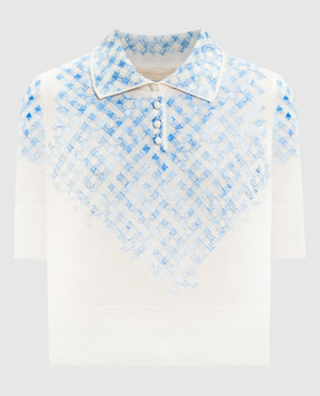 Ermanno Scervino Біле поло з вишивкою D485L337RLJY