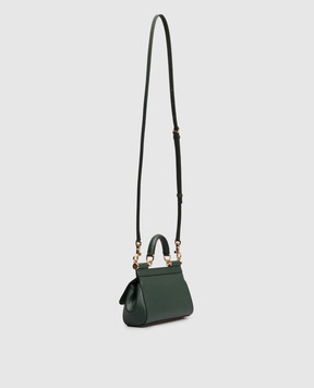 Dolce&Gabbana Зеленая кожаная сумка-мини Sicily BB7116B1001