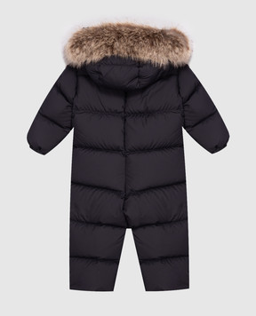 Moncler ENFANT Дитячий синій пуховий комбінезон Yorick L29511G00001597YW